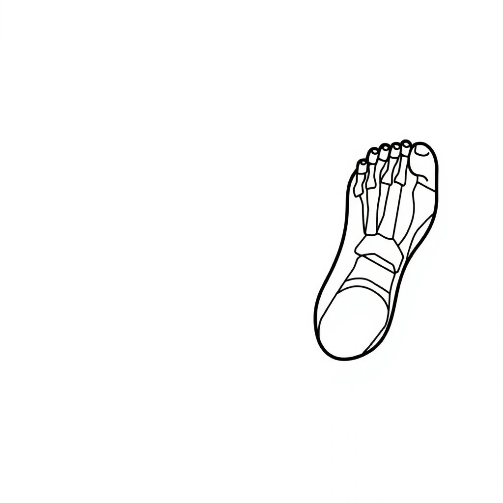 Ilustracja mapy ulgi dla nóg